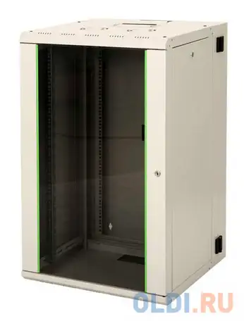 Шкаф коммутационный lande proline (ln-pr20u6045-lg-111) настенный 20u 600x450мм пер.дв.стекл задн.дв, фотография 1