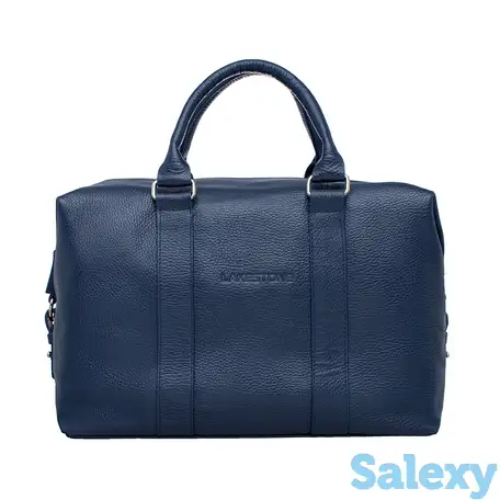 Кожаная спортивная сумка calcott dark blue, фотография 2