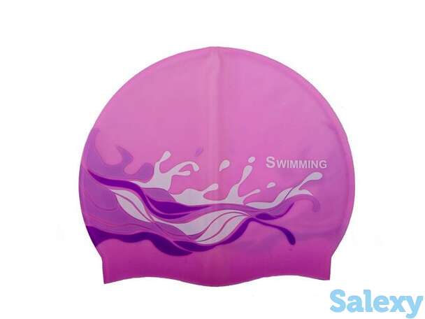 Шапочка для плавания csp4 wave розовая saeko, фотография 1
