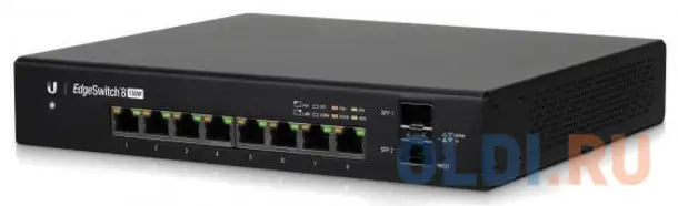 Коммутатор ubiquiti edgeswitch 8 150w управляемый l2 8 портов 10/100/1000mbps poe(150w), фотография 1