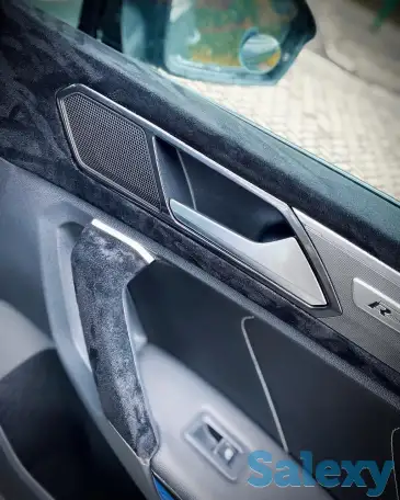 Черная самоклеящаяся алькантара, фотография 4