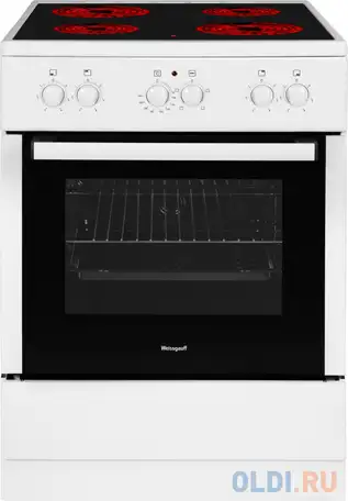 Плита электрическая weissgauff wes e1v07 w белый, фотография 1