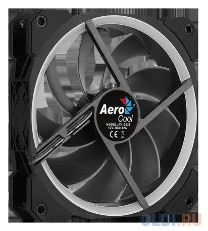 Вентилятор aerocool orbit , 120x120x25мм, 16,8 млн. цветов, rgb подсветка в, фотография 1