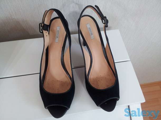 Туфли черные Geox (Италия), замшевые, недорого, фотография 2