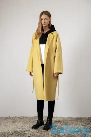 Пальто прямого силуэта на запах с поясом vassa&co, фотография 1