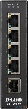 Коммутатор d-link dis-100g-5w/a1a промышленный неуправляемый коммутатор с 5 портами 10/100/1000base-, фотография 1