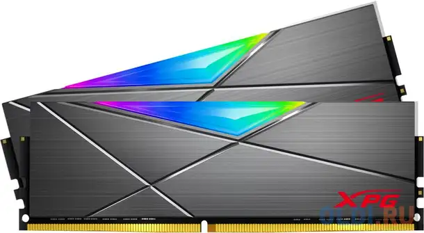 16gb adata ddr4 3200 dimm xpg spectrix d50 rgb grey gaming, фотография 1