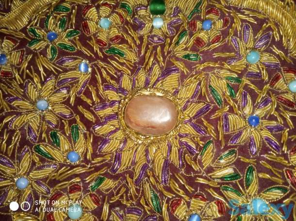 Ковер из Индии вышитый полудрагоценными камнями, фотография 6