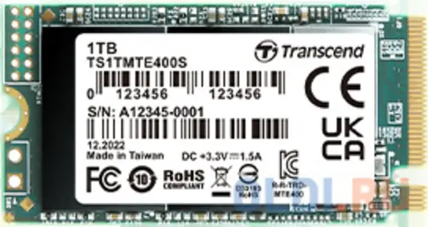 Твердотельный накопитель ssd m.2 2242 transcend 1.0tb mte400s <ts1tgmte400s> (pci-e 3.0, фотография 1