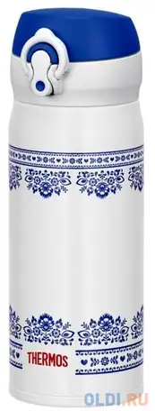 Термос thermos jnl-402 (319562) 0.4л. белый/синий, фотография 1