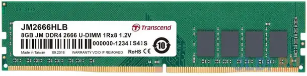 Оперативная память для компьютера transcend jm2666hlb-16g udimm 16gb ddr4 2666 mhz, фотография 1