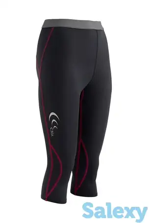 Термобрюки goldwin c3fit wmn 3/4 compression dark grey, фотография 6