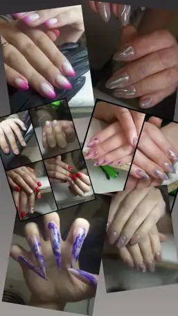 маникюр, однотон, наращивание, сложные дизайны, фотография 1