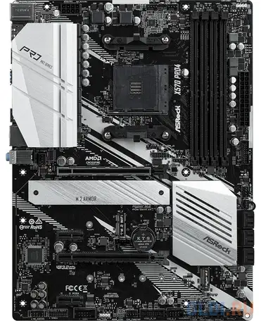 Материнская плата asrock x570 pro4 socket am4 amd x570 4xddr4 2xpci-e, фотография 1