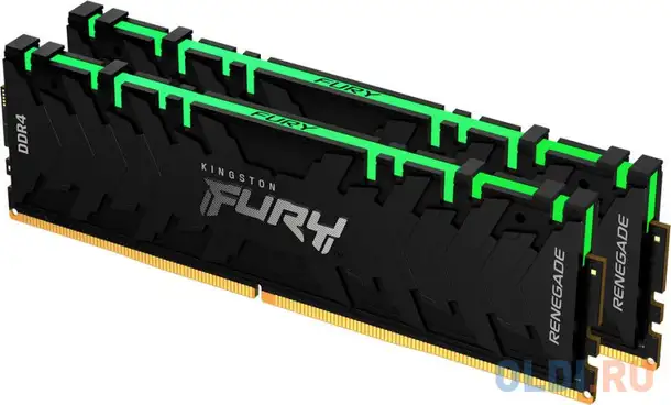 Kingston 16gb 4000mhz ddr4 cl19 dimm (kit of 2) fury renegade rgb, фотография 1