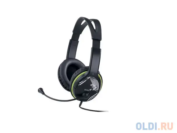 Гарнитура genius hs-400а черно-зеленый, фотография 1