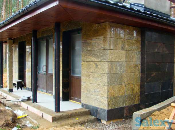 Облицовка фасадов гранитом мрамором или травертином, фотография 4
