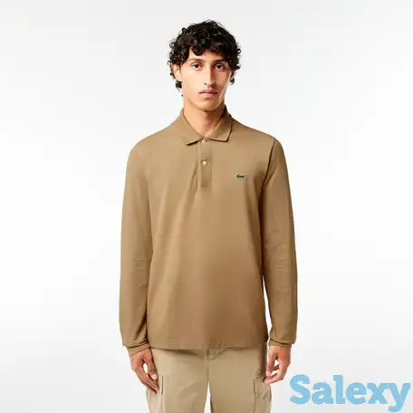 Мужское поло lacoste l.12.21 classic fit с длинным рукавом, фотография 1