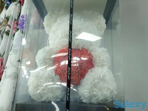 Мишки из роз Тедди Алматы 40см, фотография 2