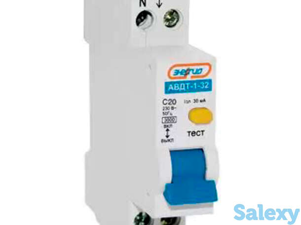 Дифавтомат АВДТ 1-32 2Р 20А 30 mA одномодульный Энергия, фотография 1