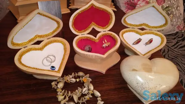 Шкатулки Сердечко из дерева. Ручная работа. Лучший подарок женщине., фотография 1