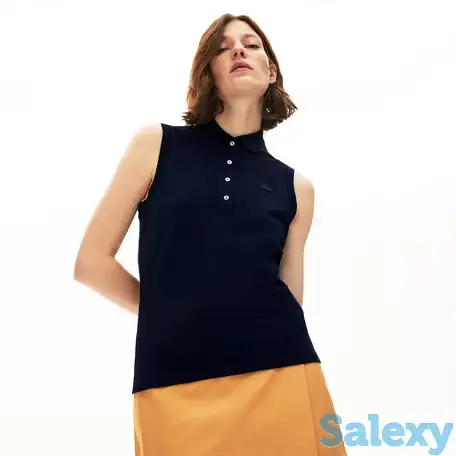 Женское поло lacoste slim fit из хлопка pique, фотография 1