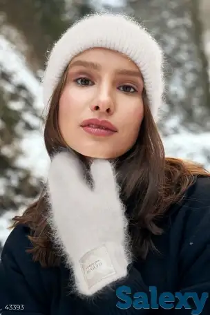 Варежки из ангоры и шерсти, фотография 1