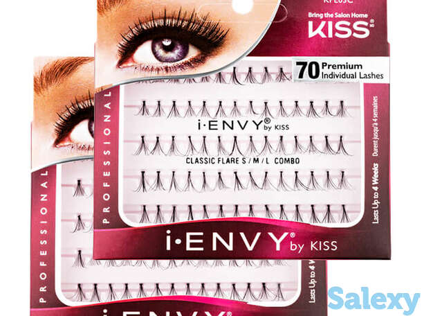Накладные ресницы-пучки kiss i envy individual lashes, цвет kpe01c classic short black | черные (короткие), фотография 1