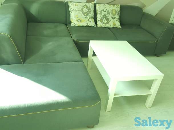 Продам угловой диван буквой L с пуфом и столиком, фотография 2