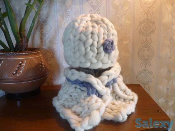 Модные , красивые ,объёмные , вязанные шапочки Хельсинки ., фотография 5