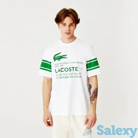 Футболка lacoste свободной посадки unisex, фотография 1