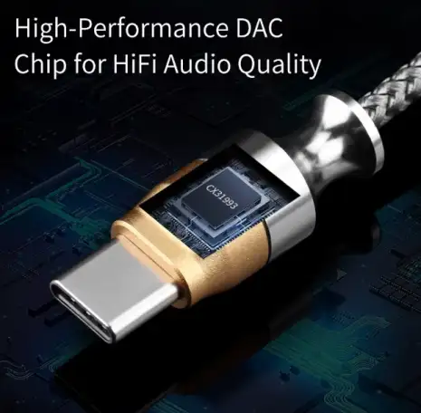 ЦАП усилитель QKZ CX31993 Type-C на 3,5 мм, фотография 4