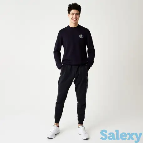 Мужской свитер lacoste с вышивкой и круглым вырезом, фотография 1