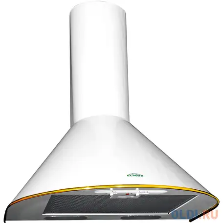 Вытяжка каминная elikor эпсилон 60п-430-п3л бело-золотистый, фотография 1