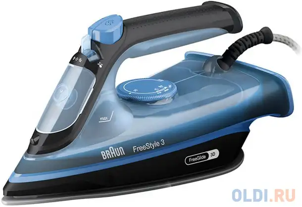 Утюг braun fi3194bk 2400вт чёрный синий, фотография 1