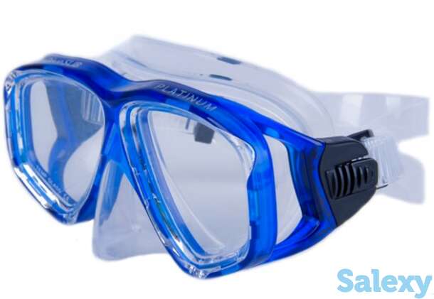 Маска для дайвинга sargan дельта синяя (прозрачный силикон), фотография 1