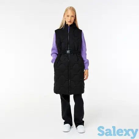 Женский стеганый удлинённый жилет lacoste, фотография 1
