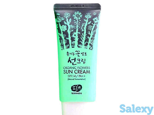 Солнцезащитный крем для лица whamisa organic flowers sun cream (spf 14), фотография 1