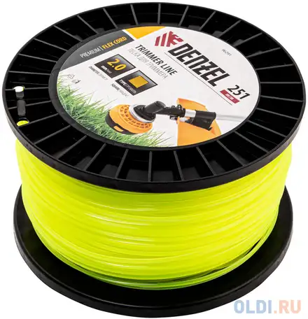 Леска для триммера квадрат, 2,0мм х 251м, на din катушке flex, фотография 1