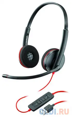 Гарнитура plantronics blackwire c3220-a черный, фотография 1