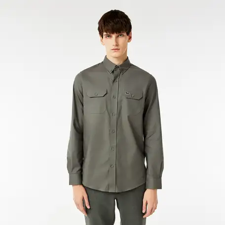 Мужская рубашка lacoste slim fit button colar, фотография 1
