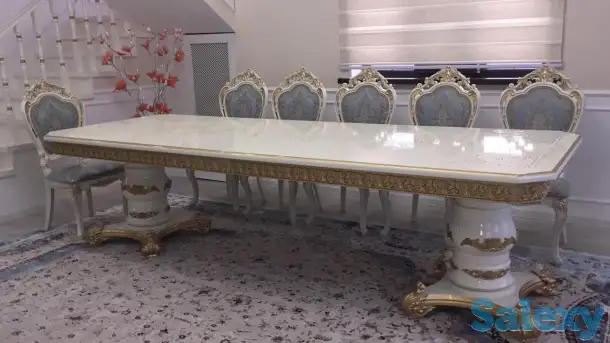 Стол Голд слоновая кость с золотом 3,00 (4,00). Россия, фотография 1