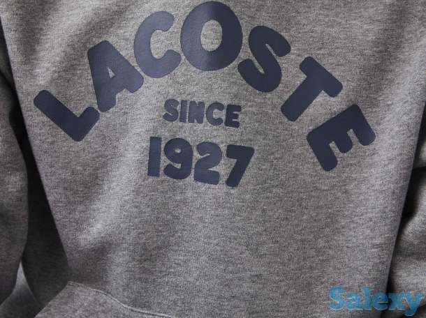 Женская флисовая худи lacoste свободного кроя с принтом, фотография 4