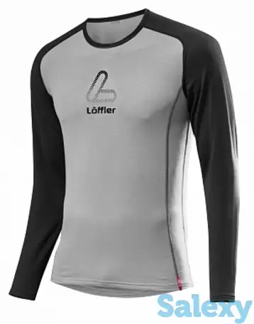 Термокофта loffler 20-21 warm la cb m's hr. shirt transtex grey/black, фотография 1