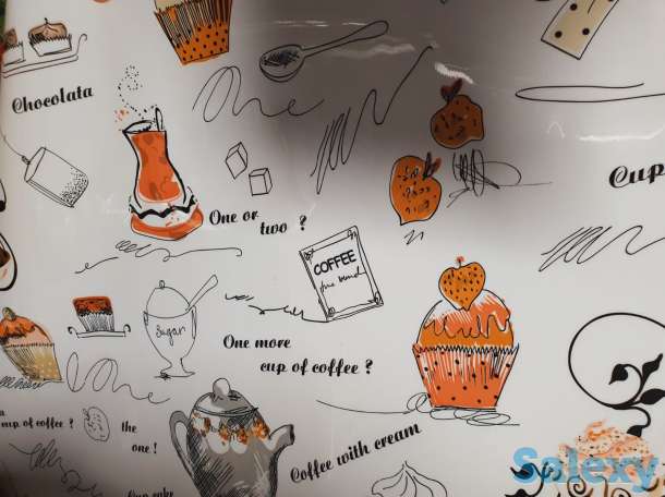 Гелевая плотная клеенка скатерть дастархан, дикие гранаты и цветы, фотография 11