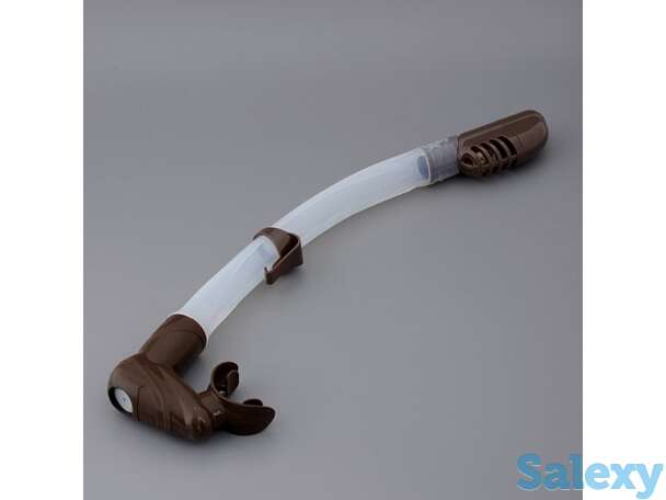 Трубка подводная sargan агидель (прозрачный силикон) коричневая, фотография 1