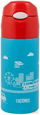 Термос thermos fhl-401f bl 0,40л голубой красный, фотография 1