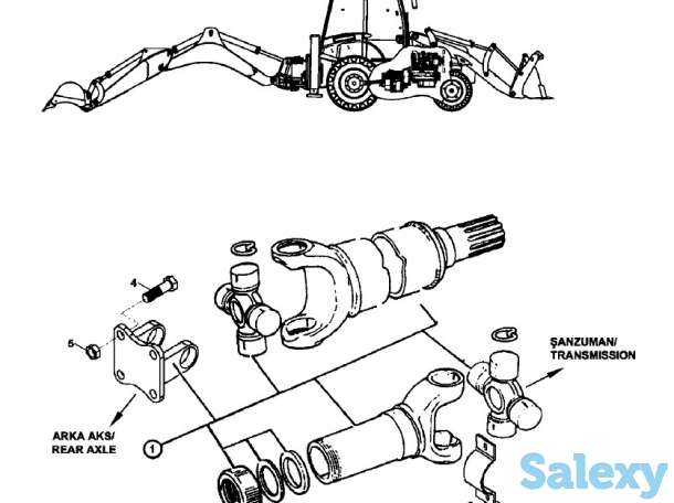 Кардан передний, задний на экскаватор-погрузчик Hidromek 102B, 102S, фотография 1