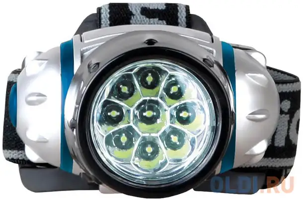 Camelion led5317-9mx   (фонарь налобн, металлик,9 ультра ярк led,4 реж,, фотография 1