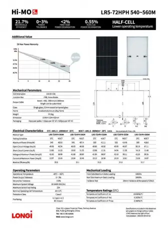 Солнечные панели Longi Solar LR5-72HPH-550M, фотография 2